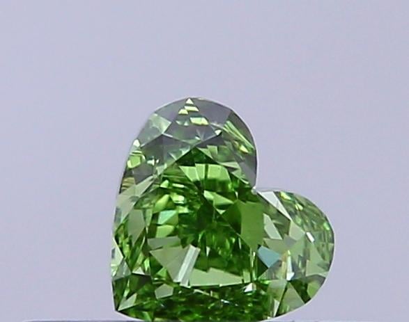 0.27 Ct. Fancy Vivid  Green Heart Lab Grown Diamond