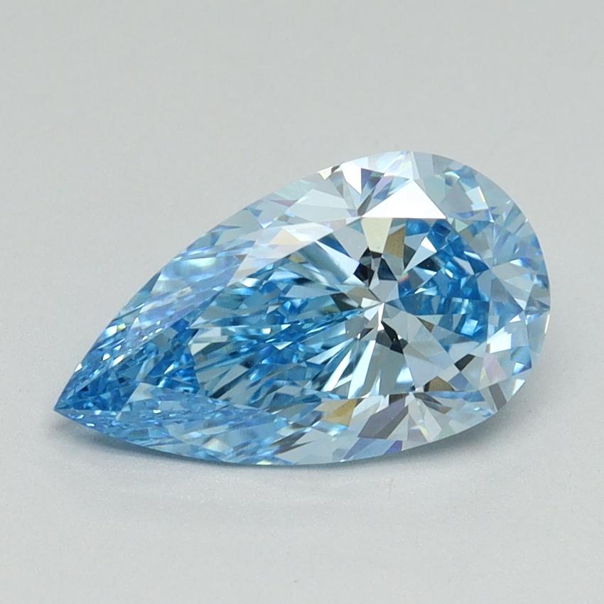 1.59 Ct. Fancy Vivid Blue Pear Lab Grown Diamond