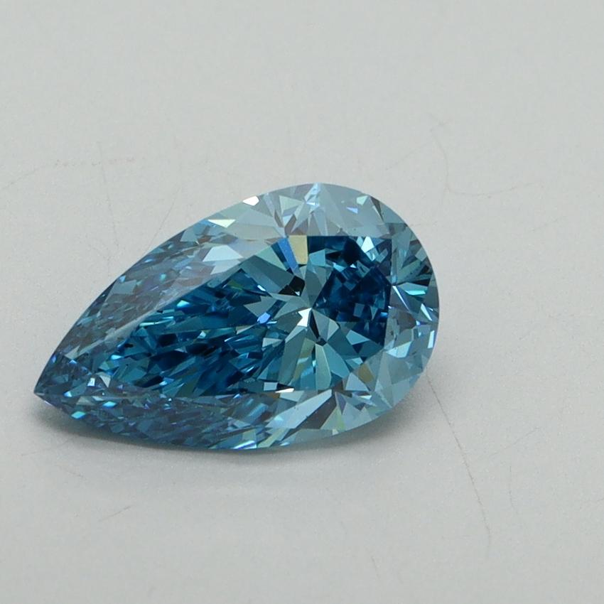 1.31 Ct. Fancy Vivid Blue Pear Lab Grown Diamond