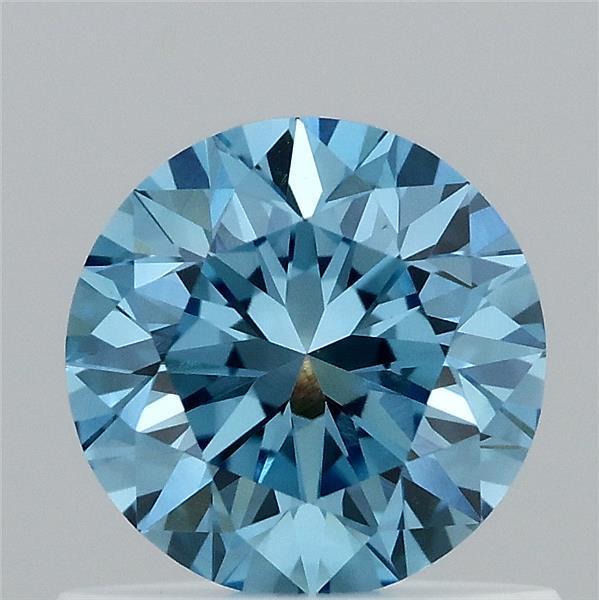 0.72 Ct. Fancy Vivid  Blue Round Lab Grown Diamond