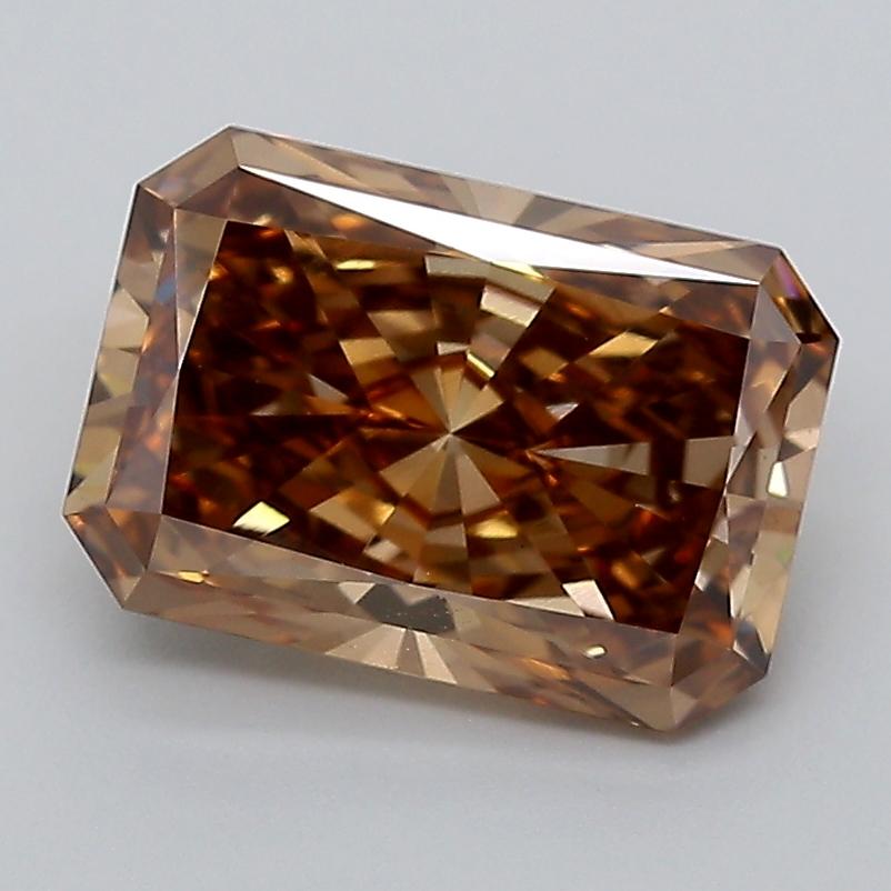 3.09 Ct. Fancy Light  Brown Radiant Lab Grown Diamond