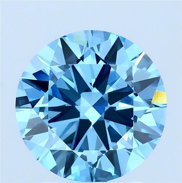 2.00 Ct. Fancy Vivid Blue Round Lab Grown Diamond