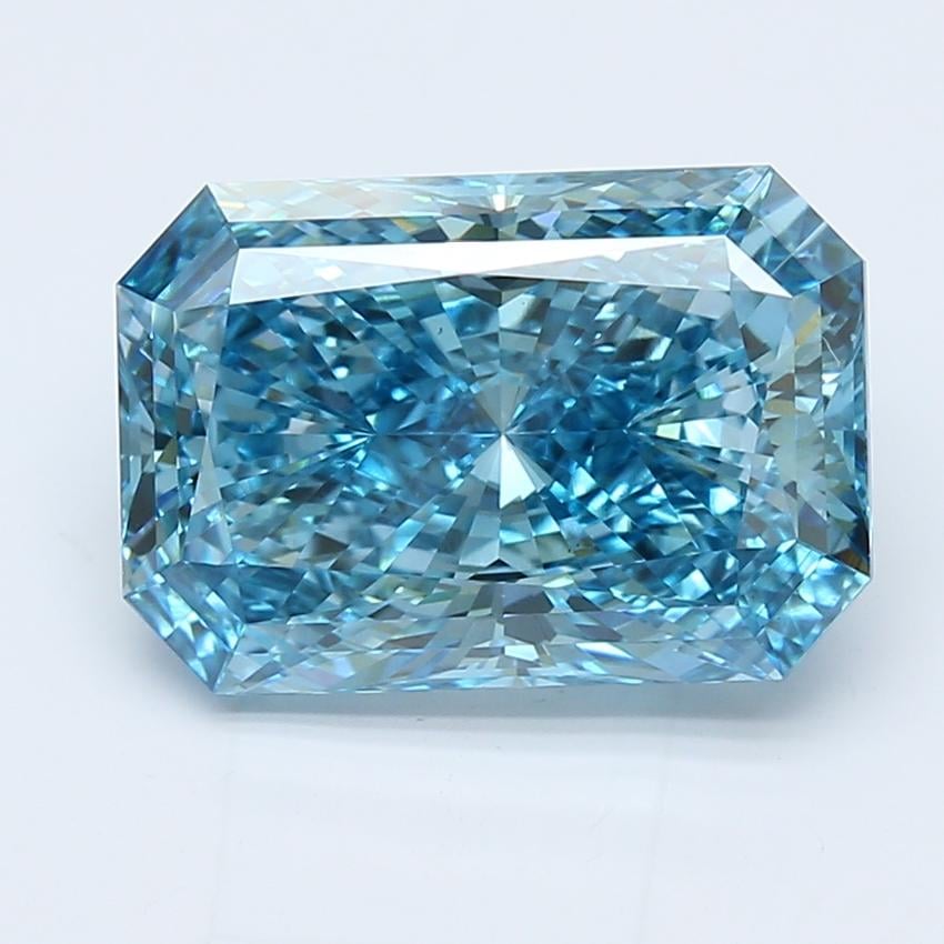 5.08 Ct. Fancy Vivid Blue Radiant Lab Grown Diamond