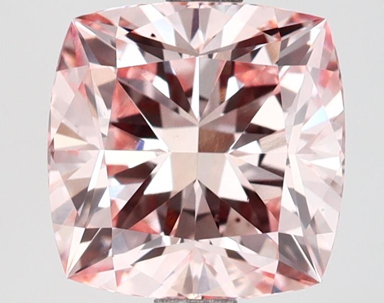 2.60 Ct. Fancy Intense Pink Cushion Lab Grown Diamond