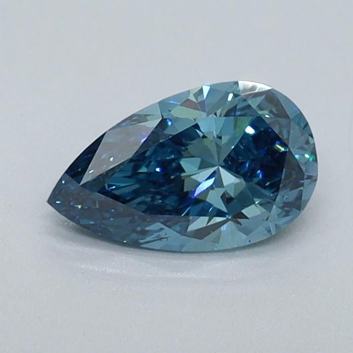 0.51 Ct. Fancy Vivid Malibu Blue Pear Lab Grown Diamond