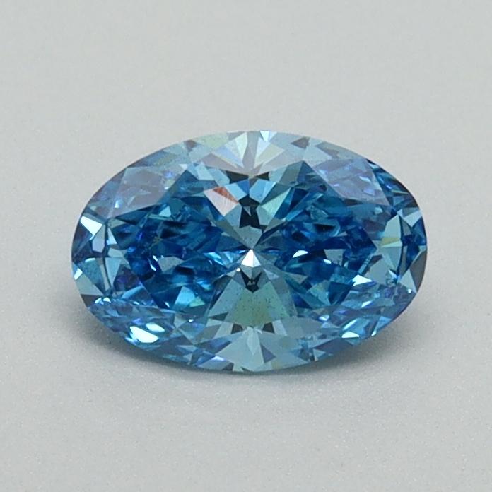 0.55 Ct. Fancy Vivid Malibu Blue Oval Lab Grown Diamond