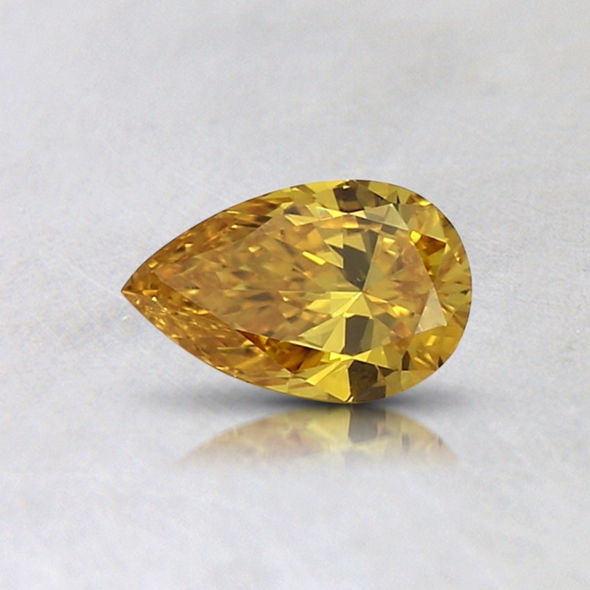 0.31 Ct. Fancy Vivid Orange-Yellow Pear Lab Grown Diamond