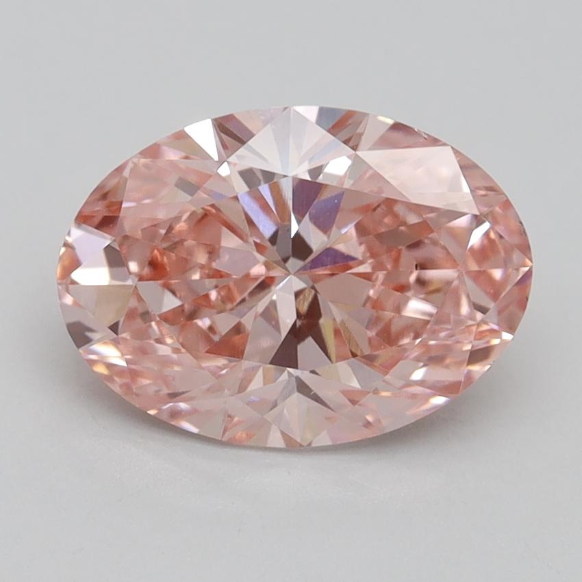 2.21 Ct. Fancy Vivid Pink Oval Lab Grown Diamond