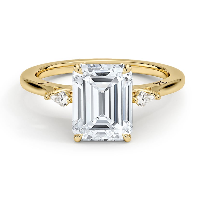 Custom Three Stone Hidden Accent Diamond Ring