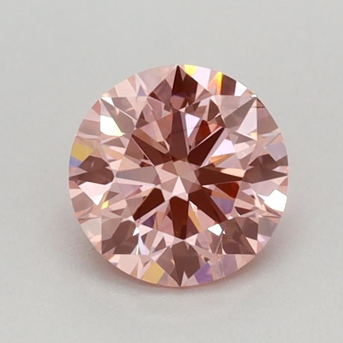 0.58 Ct. Fancy Vivid Pink Round Lab Grown Diamond