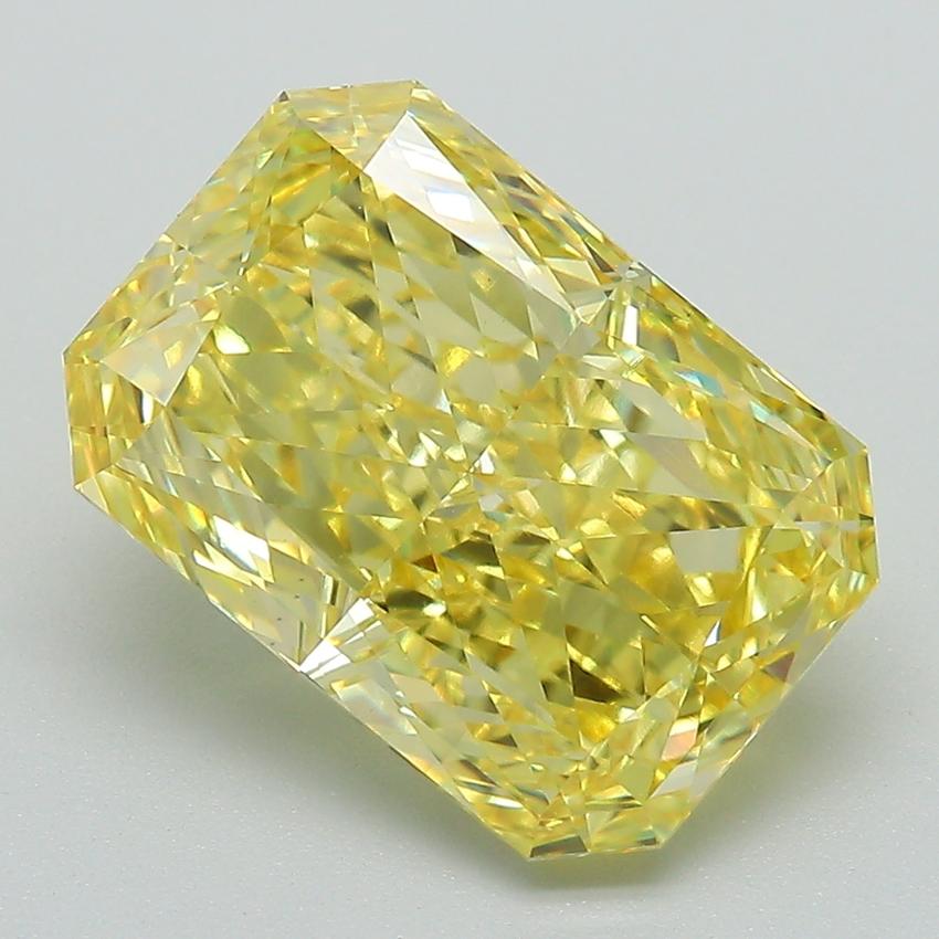 5.10 Ct. Fancy Vivid Yellow Radiant Lab Grown Diamond