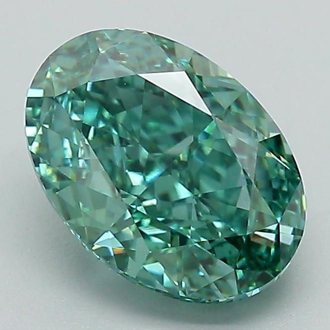 2.01 Ct. Fancy Vivid Green Oval Lab Grown Diamond