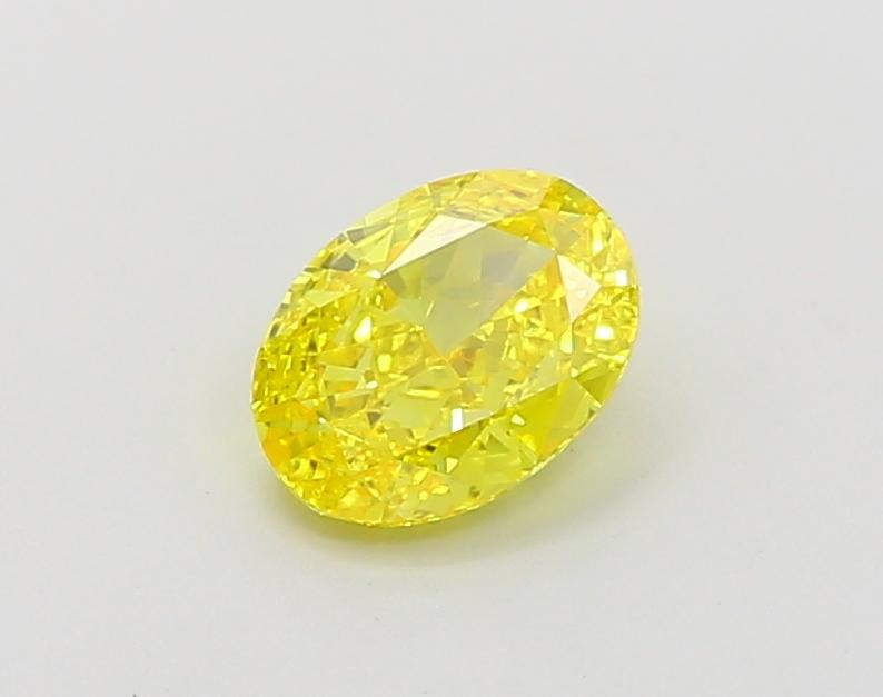 1.0 Ct. Fancy Vivid Yellow Oval Lab Grown Diamond