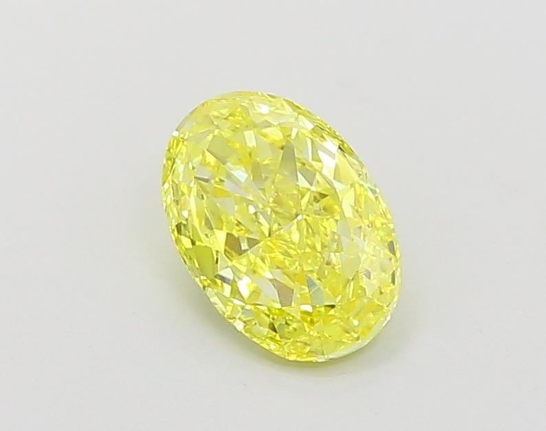 1.0 Ct. Fancy Vivid Yellow Oval Lab Grown Diamond