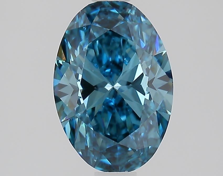 1.50 Ct. Fancy Vivid Blue Oval Lab Grown Diamond