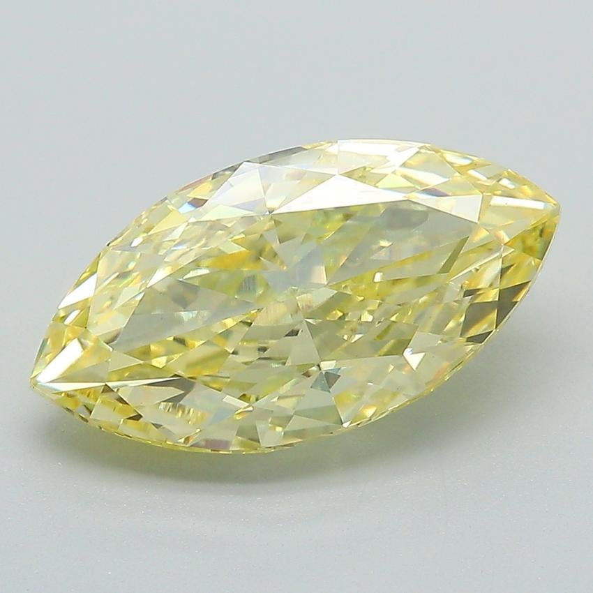 4.04 Ct. Fancy Intense Yellow Marquise Lab Grown Diamond