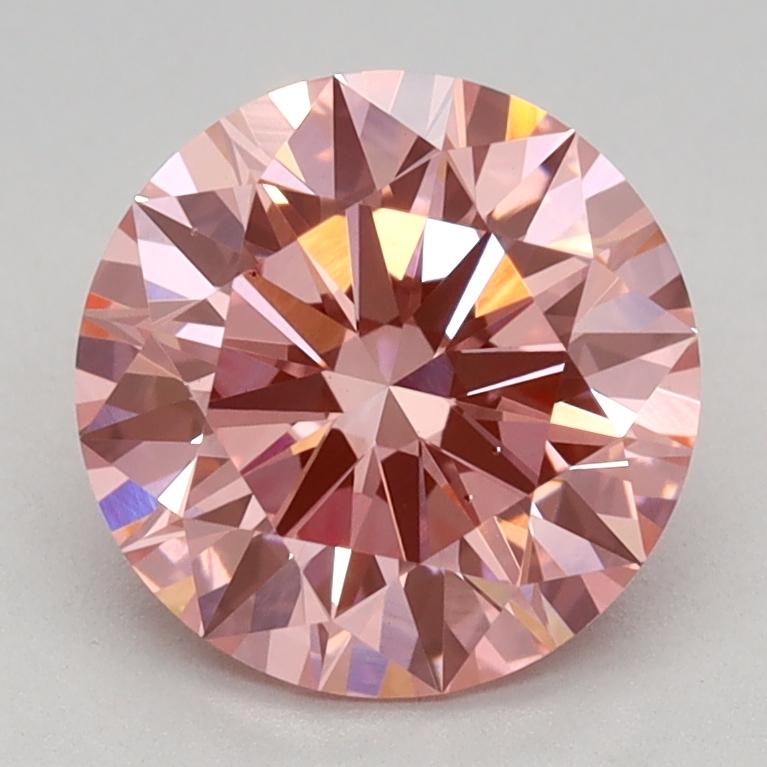 1.50 Ct. Fancy Vivid Pink Round Lab Grown Diamond