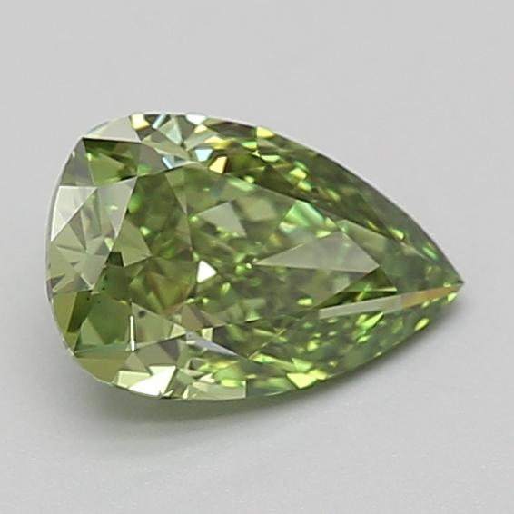 1.09 Ct. Fancy Vivid Green Pear Lab Grown Diamond