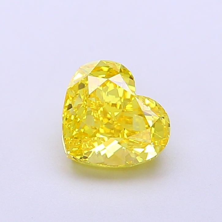 1.14 Ct. Fancy Vivid  Yellow Heart Lab Grown Diamond