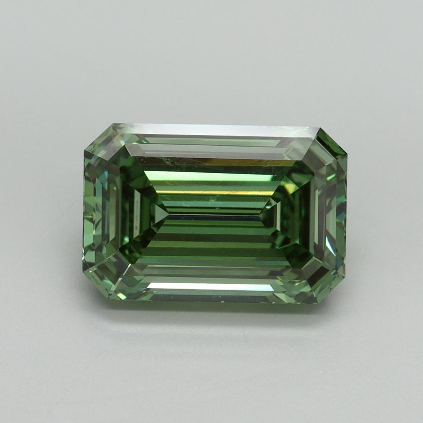 5.03 Ct. Fancy Vivid Green Emerald Lab Grown Diamond