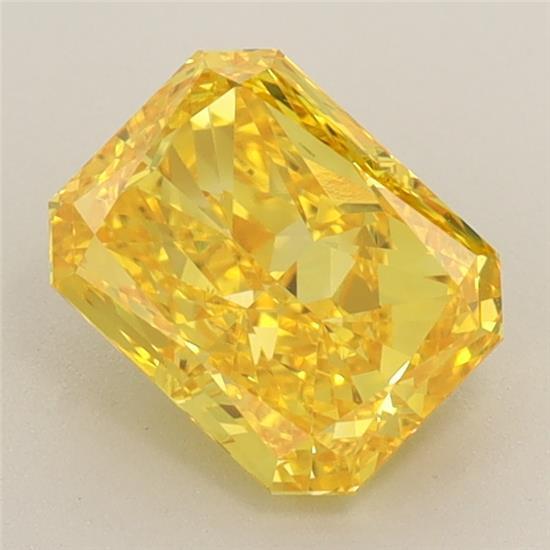 1.30 Ct. Fancy Vivid Yellow Radiant Lab Grown Diamond