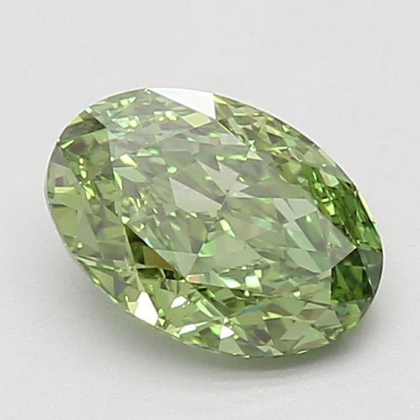 1.49 Ct. Fancy Vivid Green Oval Lab Grown Diamond