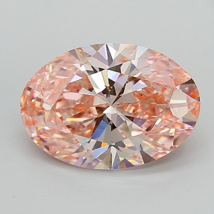 4.76 Ct. Fancy Vivid  Pink Oval Lab Grown Diamond
