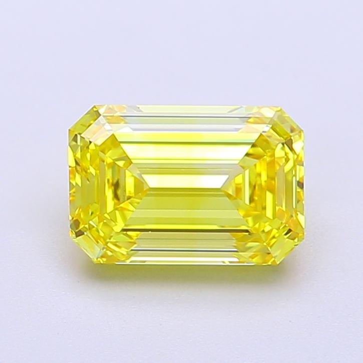 1.66 Ct. Fancy Vivid  Yellow Emerald Lab Grown Diamond