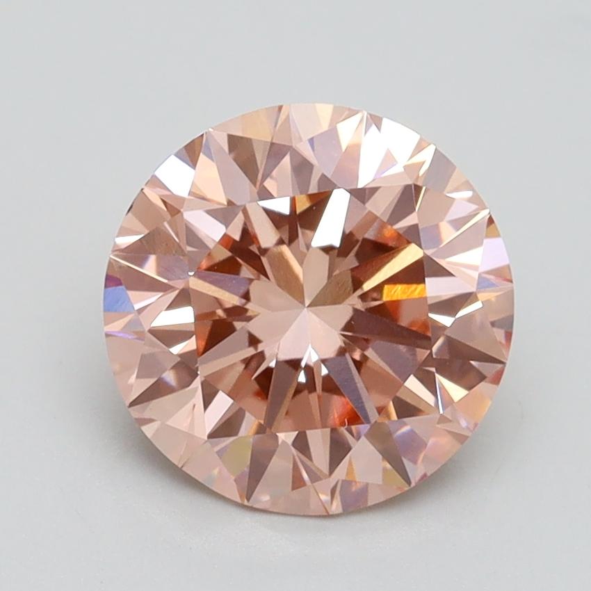 2.01 Ct. Fancy Intense Pink Round Lab Grown Diamond
