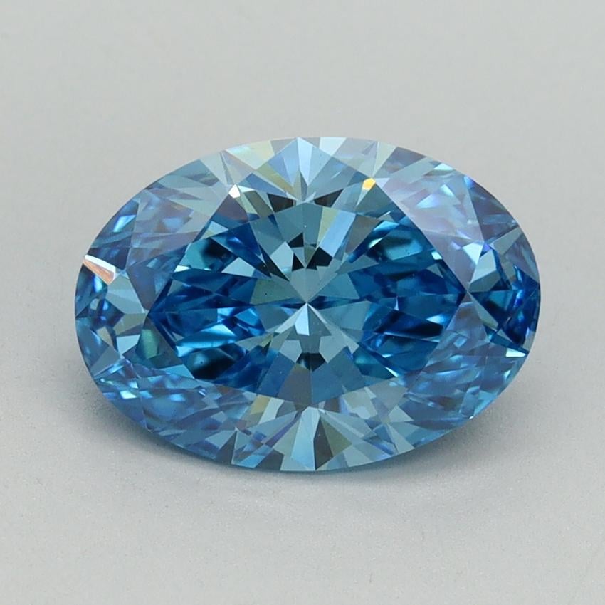 2.01 Ct. Fancy Vivid Blue Oval Lab Grown Diamond
