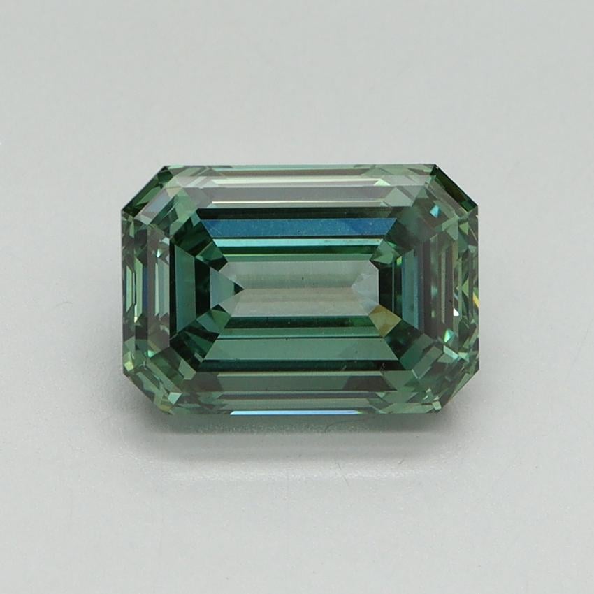 2.03 Ct. Fancy Vivid Pacific Green Emerald Lab Grown Diamond