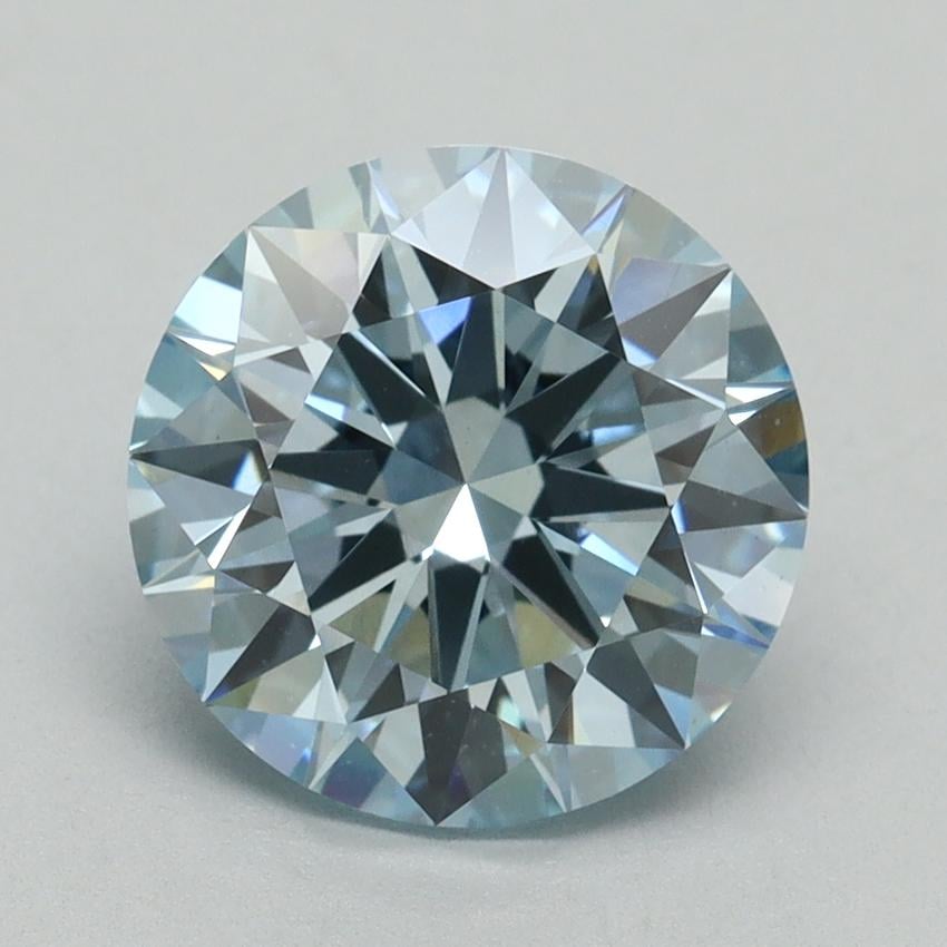3.02 Ct. Fancy Intense Blue Round Lab Grown Diamond