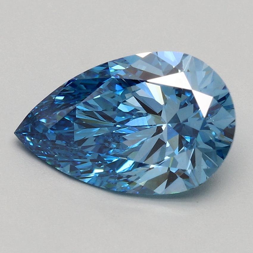 1.53 Ct. Fancy Vivid Blue Pear Lab Grown Diamond