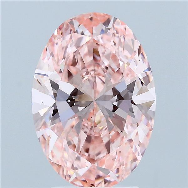 3.23 Ct. Fancy Vivid Pink Oval Lab Grown Diamond