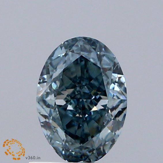 1.02 Ct. Fancy Intense Blue Oval Lab Grown Diamond