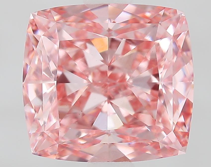 2.71 Ct. Fancy Vivid Pink Cushion Lab Grown Diamond