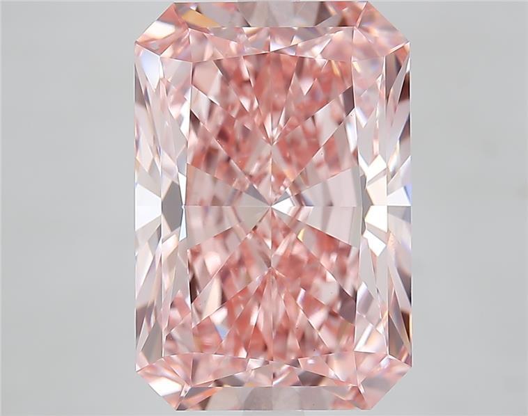 7.80 Ct. Fancy Vivid  Pink Radiant Lab Grown Diamond
