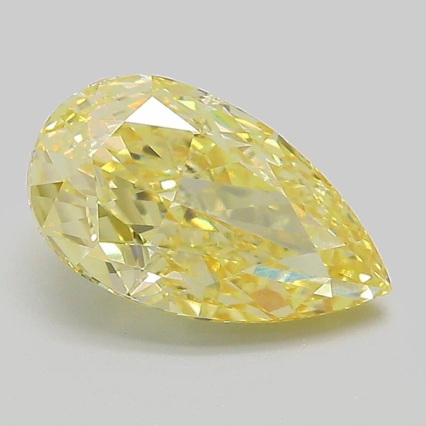 2.50 Ct. Fancy Vivid  Yellow Pear Lab Grown Diamond