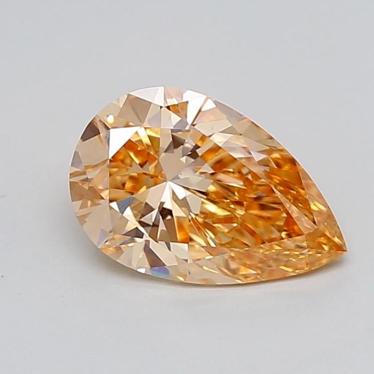 2.00 Ct. Light Brownish Orange Pear Lab Grown Diamond