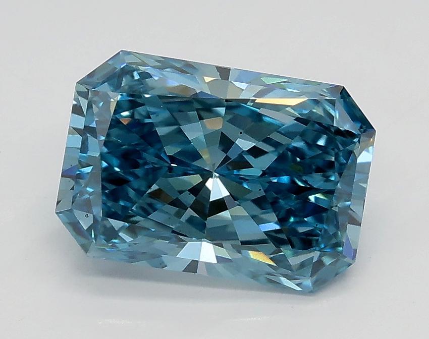 1.76 Ct. Fancy Vivid Blue Radiant Lab Grown Diamond