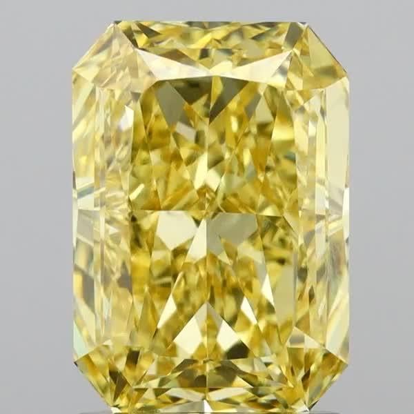 2.10 Ct. Fancy Vivid  Yellow Radiant Lab Grown Diamond