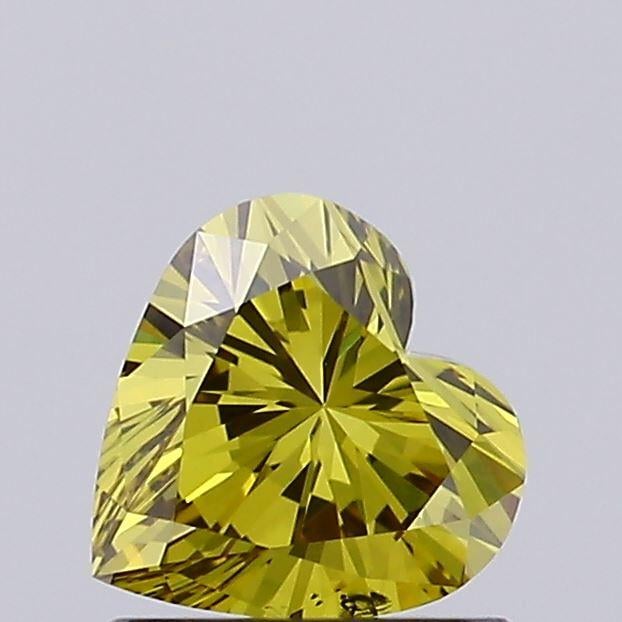 0.73 Ct. Fancy Deep Yellow Heart Lab Grown Diamond
