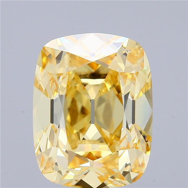 5.01 Ct. Fancy Yellow Cushion Lab Grown Diamond
