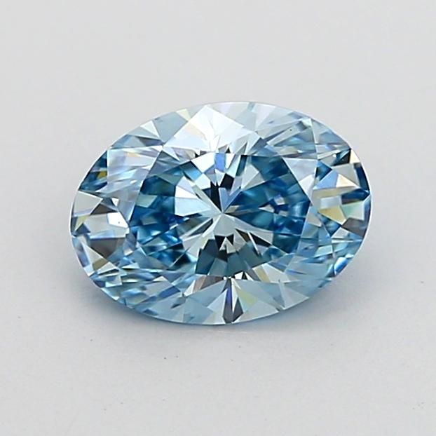 1.03 Ct. Fancy Vivid Blue Oval Lab Grown Diamond
