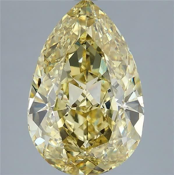 5.59 Ct. Fancy Intense Yellow Pear Lab Grown Diamond
