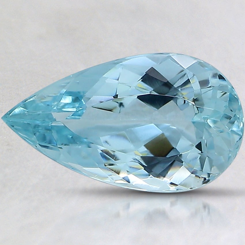 12.5x7.2mm Pear Aquamarine