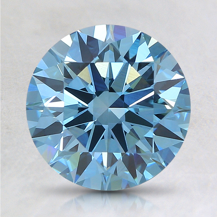 1.76 Ct. Fancy Intense Green-Blue Round Lab Created Diamond