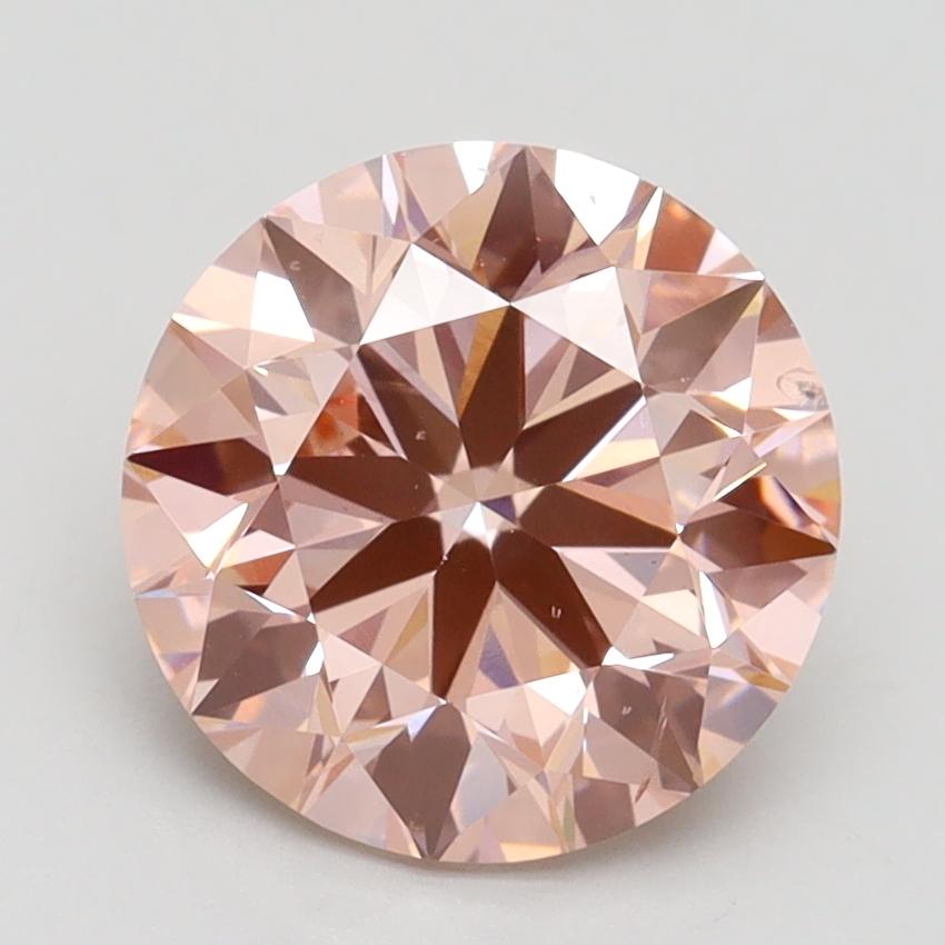2.53 Ct. Fancy Intense Pink Round Lab Grown Diamond