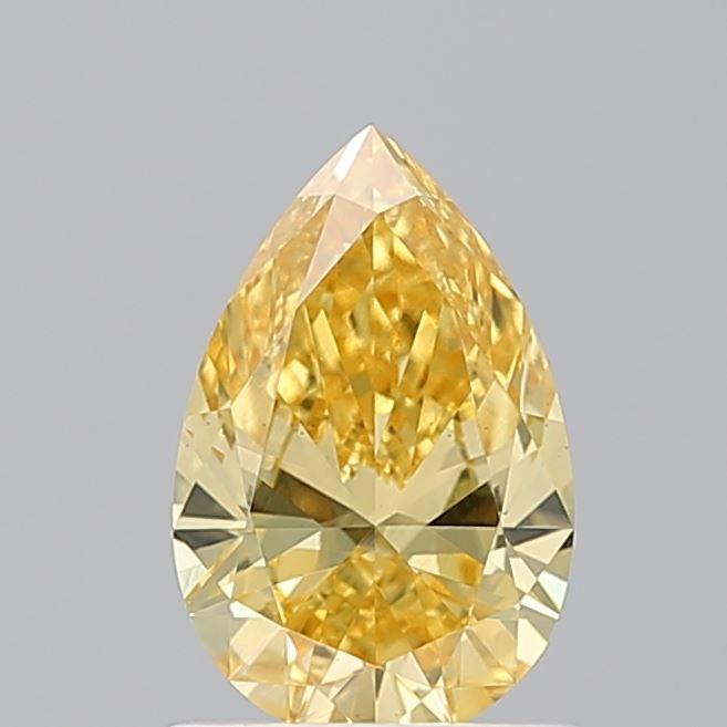 1.0 Ct. Fancy Vivid Yellow Pear Lab Grown Diamond