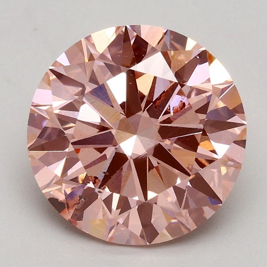 2.80 Ct. Fancy Intense Pink Round Lab Grown Diamond